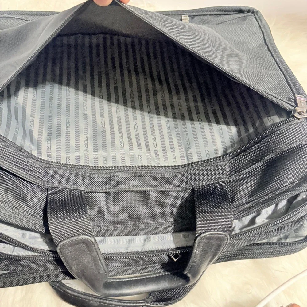 TUMI 26061D4 Alpha Expandable Organizer Laptop Briefcase Black Ballistic Nylon